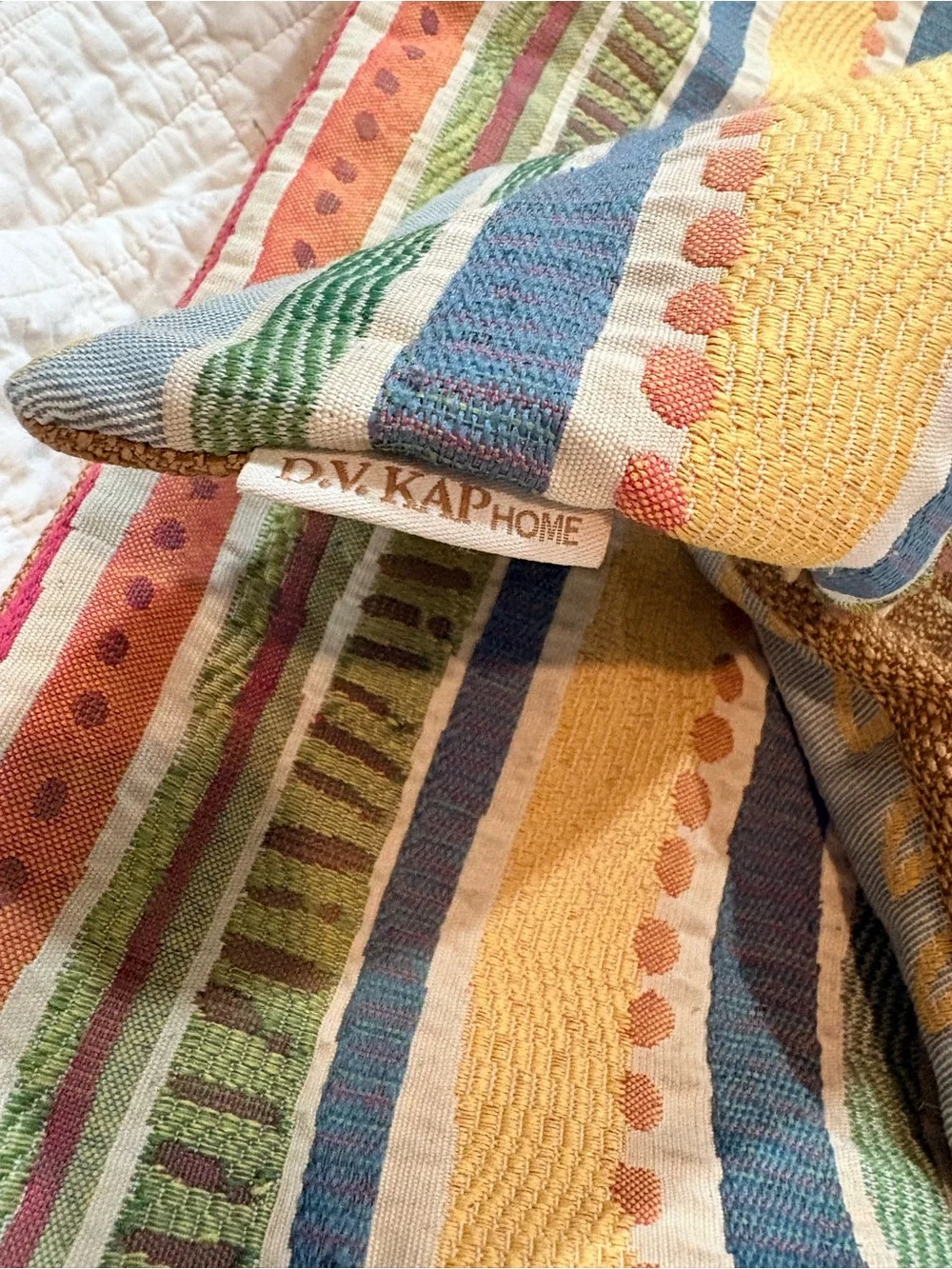 DV KAP party stripe euro pillow shams set of 2